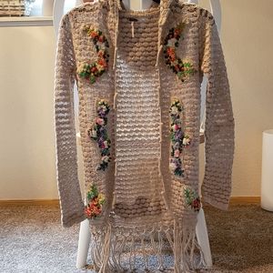 Free People Bohemian Hooded Cardigan XXS